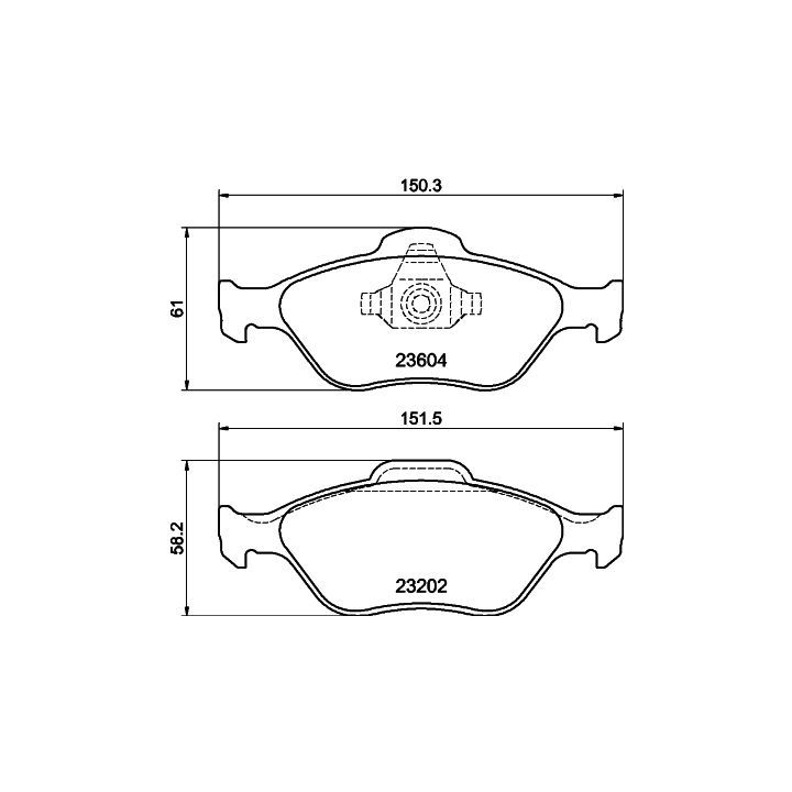 Stabdžių trinkelių rinkinys, diskinis stabdys MINTEX MDB2314