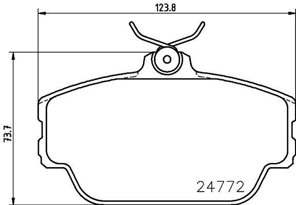 Stabdžių trinkelių rinkinys, diskinis stabdys MINTEX MDB2318
