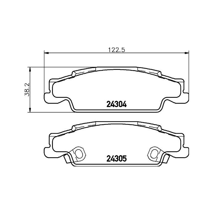 Stabdžių trinkelių rinkinys, diskinis stabdys MINTEX MDB2324