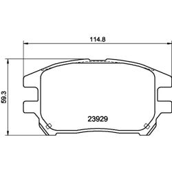 Stabdžių trinkelių rinkinys, diskinis stabdys MINTEX MDB2325