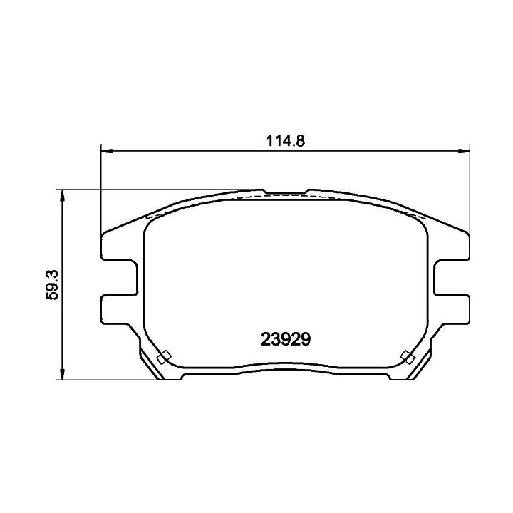 Stabdžių trinkelių rinkinys, diskinis stabdys MINTEX MDB2325