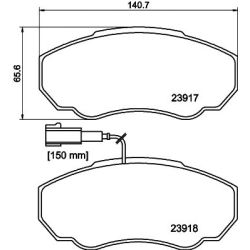 Stabdžių trinkelių rinkinys, diskinis stabdys MINTEX MDB2328