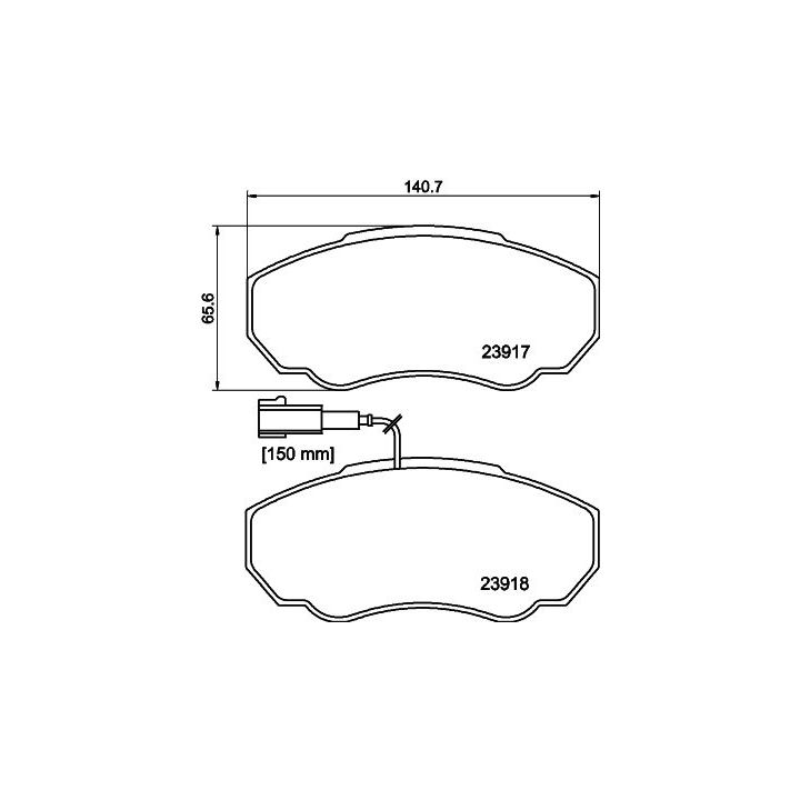 Stabdžių trinkelių rinkinys, diskinis stabdys MINTEX MDB2328