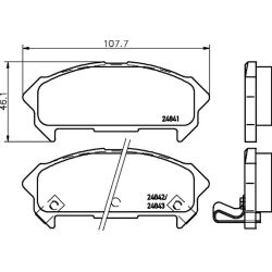 Stabdžių trinkelių rinkinys, diskinis stabdys MINTEX MDB2347