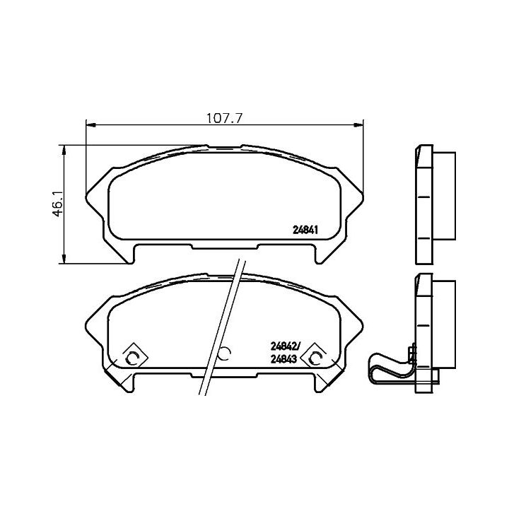 Stabdžių trinkelių rinkinys, diskinis stabdys MINTEX MDB2347