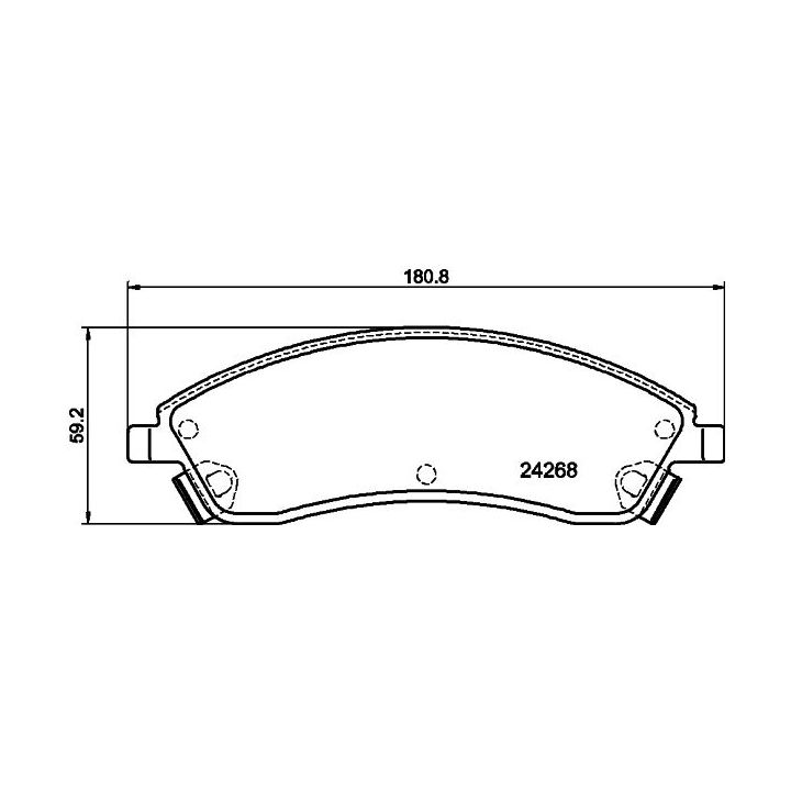 Stabdžių trinkelių rinkinys, diskinis stabdys MINTEX MDB2377
