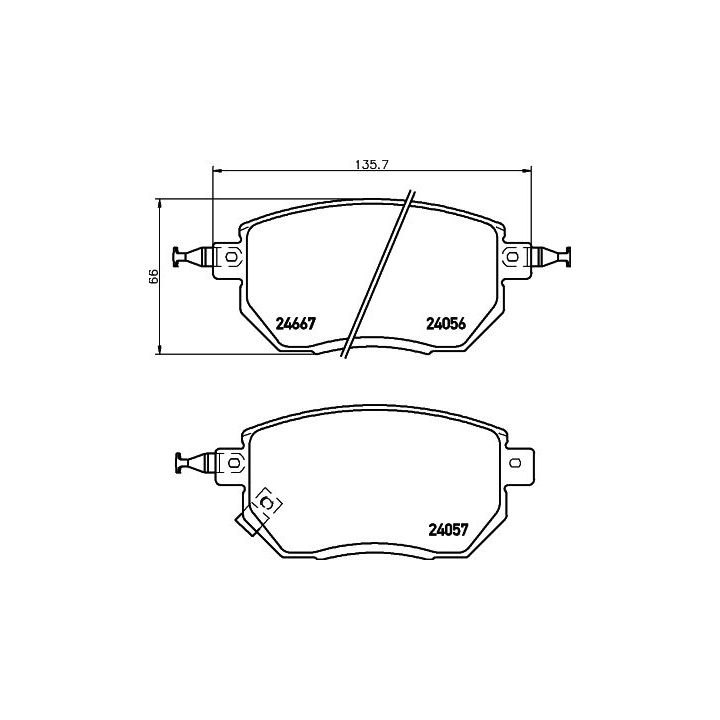 Stabdžių trinkelių rinkinys, diskinis stabdys MINTEX MDB2387
