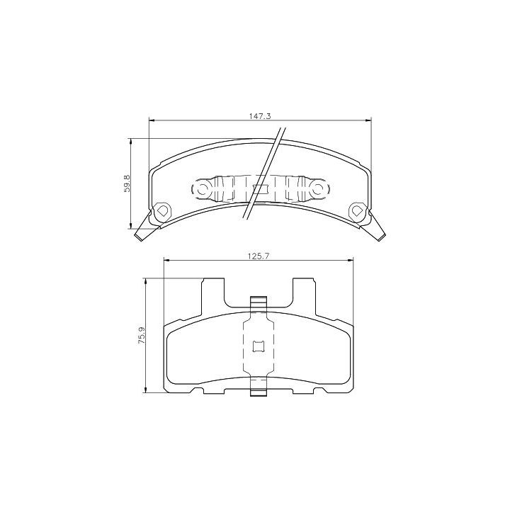 Stabdžių trinkelių rinkinys, diskinis stabdys MINTEX MDB2412