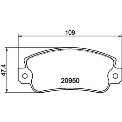 Stabdžių trinkelių rinkinys, diskinis stabdys MINTEX MDB2526