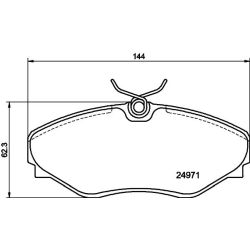 Stabdžių trinkelių rinkinys, diskinis stabdys MINTEX MDB2564