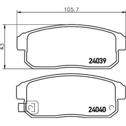 Stabdžių trinkelių rinkinys, diskinis stabdys MINTEX MDB2588