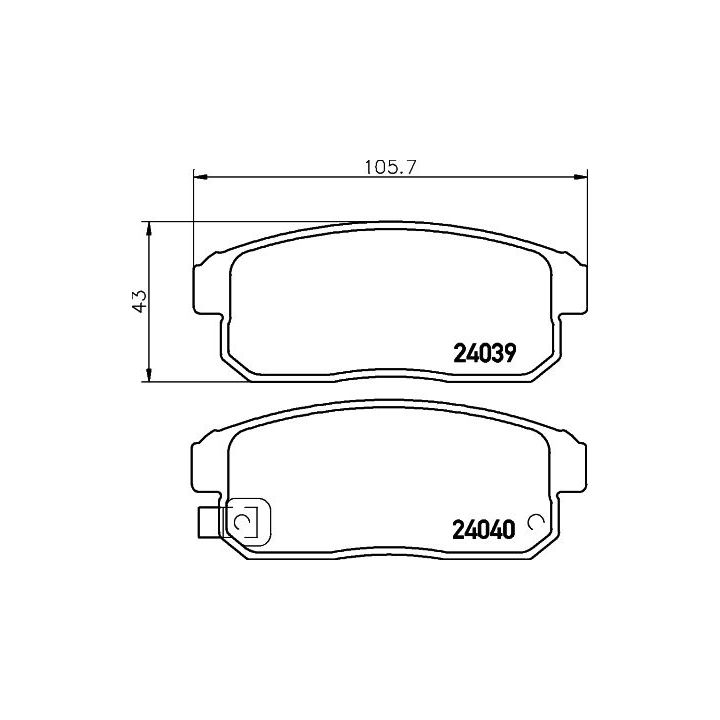 Stabdžių trinkelių rinkinys, diskinis stabdys MINTEX MDB2588