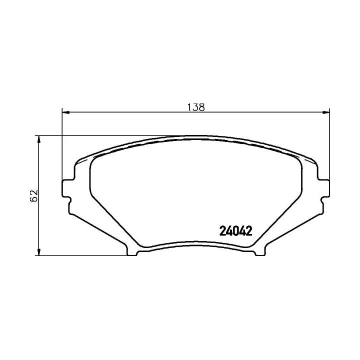 Stabdžių trinkelių rinkinys, diskinis stabdys MINTEX MDB2589