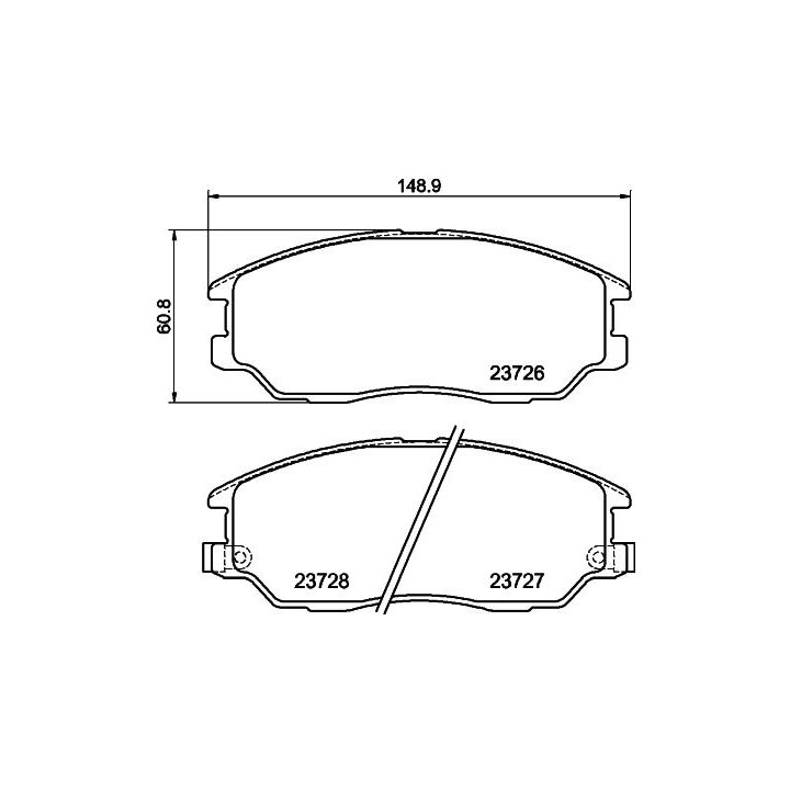 Stabdžių trinkelių rinkinys, diskinis stabdys MINTEX MDB2594