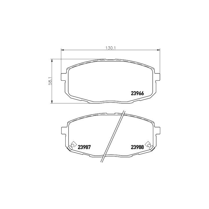 Stabdžių trinkelių rinkinys, diskinis stabdys MINTEX MDB2608