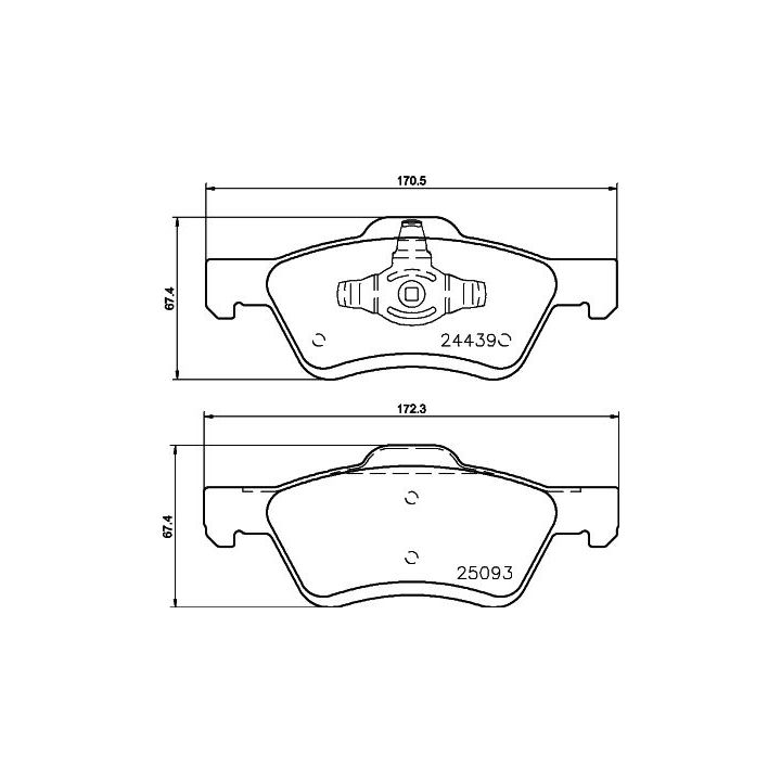 Stabdžių trinkelių rinkinys, diskinis stabdys MINTEX MDB2626
