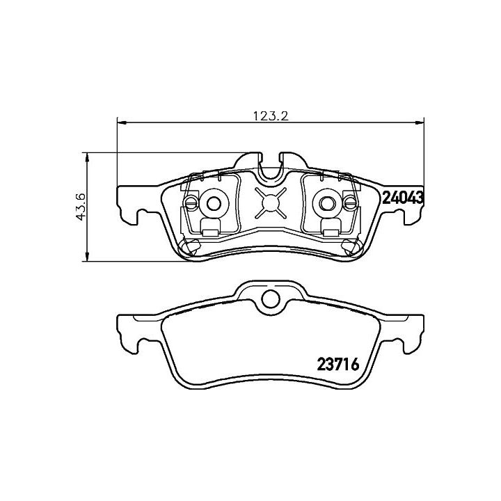 Stabdžių trinkelių rinkinys, diskinis stabdys MINTEX MDB2639