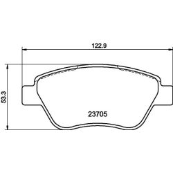 Stabdžių trinkelių rinkinys, diskinis stabdys MINTEX MDB2644