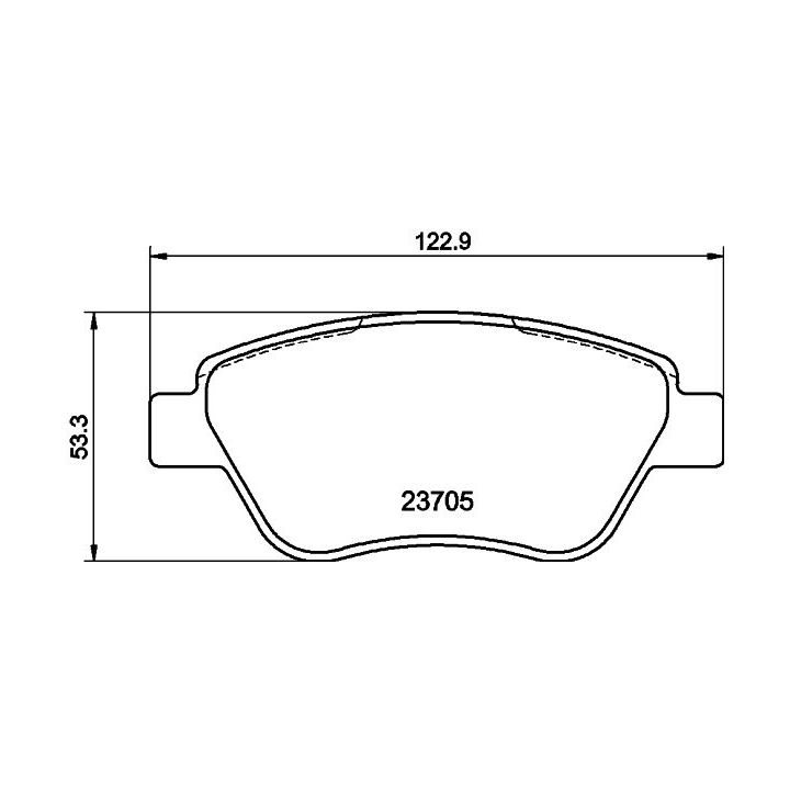 Stabdžių trinkelių rinkinys, diskinis stabdys MINTEX MDB2644