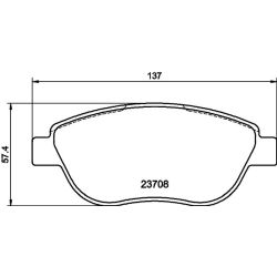 Stabdžių trinkelių rinkinys, diskinis stabdys MINTEX MDB2663