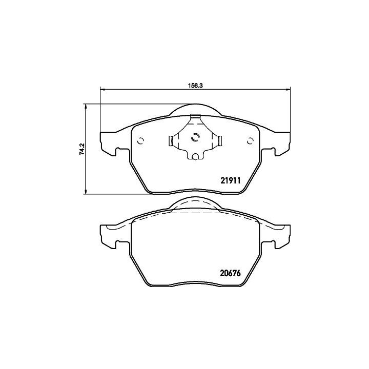 Stabdžių trinkelių rinkinys, diskinis stabdys MINTEX MDB2689