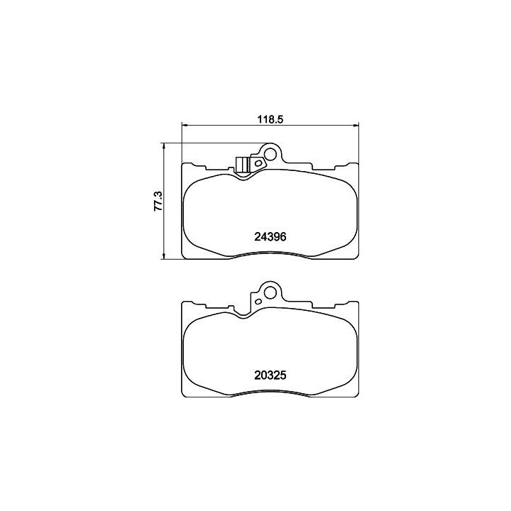 Stabdžių trinkelių rinkinys, diskinis stabdys MINTEX MDB2727