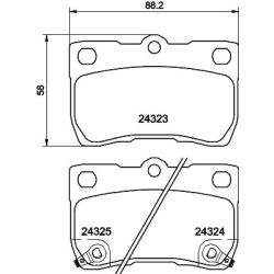 Stabdžių trinkelių rinkinys, diskinis stabdys MINTEX MDB2728
