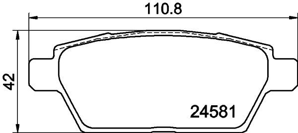 Stabdžių trinkelių rinkinys, diskinis stabdys MINTEX MDB2735