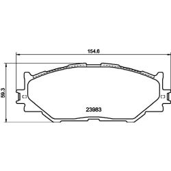 Stabdžių trinkelių rinkinys, diskinis stabdys MINTEX MDB2747