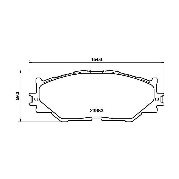 Stabdžių trinkelių rinkinys, diskinis stabdys MINTEX MDB2747