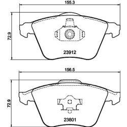 Stabdžių trinkelių rinkinys, diskinis stabdys MINTEX MDB2749