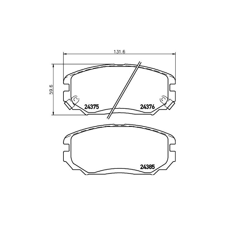 Stabdžių trinkelių rinkinys, diskinis stabdys MINTEX MDB2753