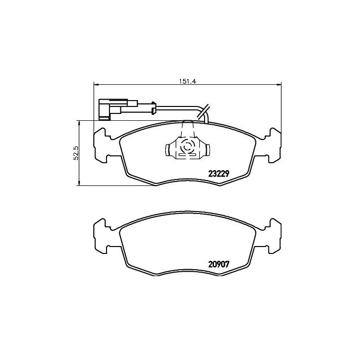 Stabdžių trinkelių rinkinys, diskinis stabdys MINTEX MDB2758