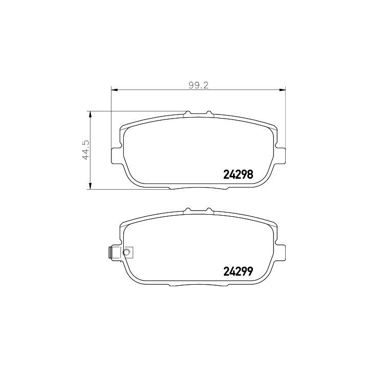 Stabdžių trinkelių rinkinys, diskinis stabdys MINTEX MDB2772