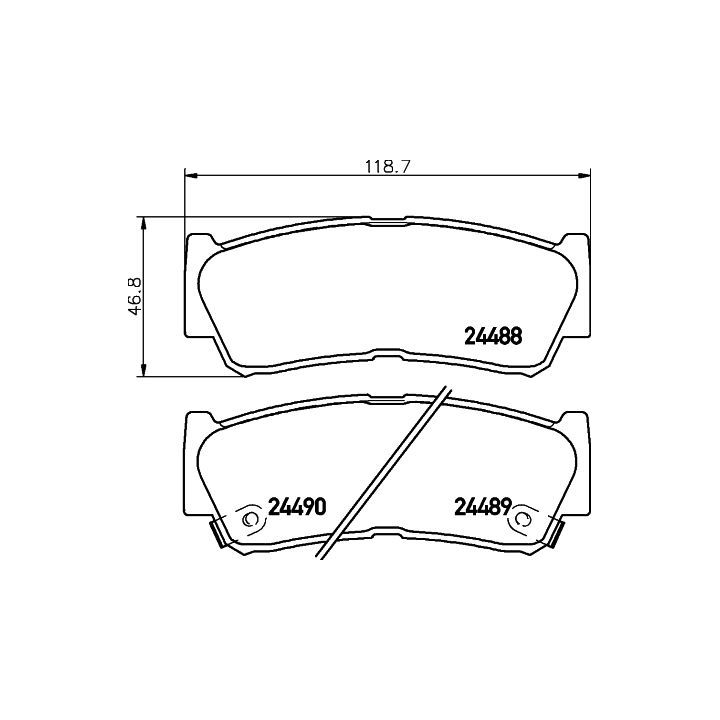 Stabdžių trinkelių rinkinys, diskinis stabdys MINTEX MDB2855