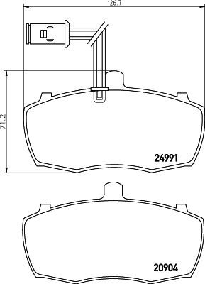 Stabdžių trinkelių rinkinys, diskinis stabdys MINTEX MDB2859