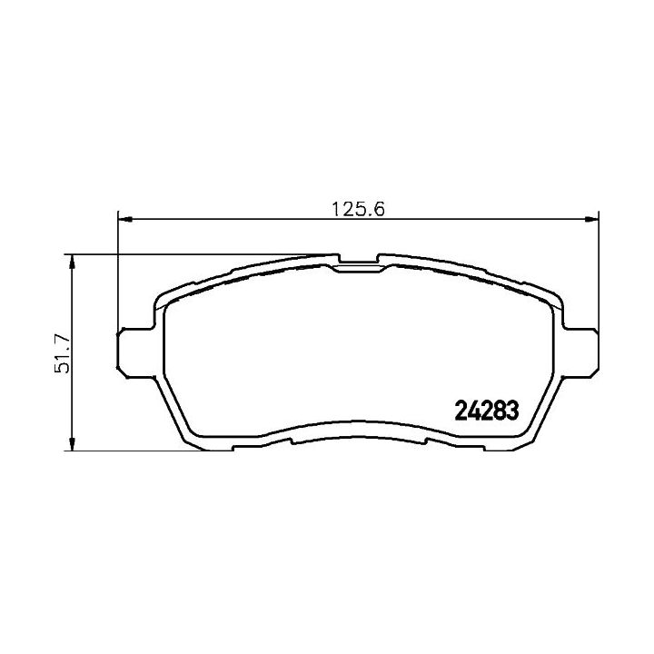 Stabdžių trinkelių rinkinys, diskinis stabdys MINTEX MDB2875
