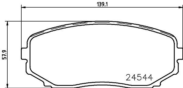 Stabdžių trinkelių rinkinys, diskinis stabdys MINTEX MDB2885