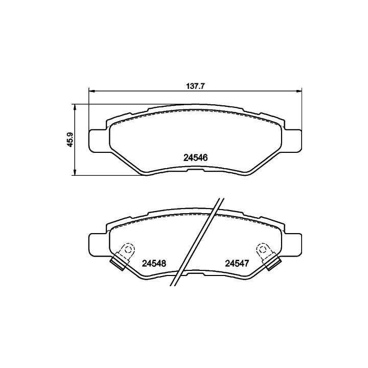 Stabdžių trinkelių rinkinys, diskinis stabdys MINTEX MDB2898