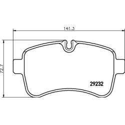 Stabdžių trinkelių rinkinys, diskinis stabdys MINTEX MDB2908