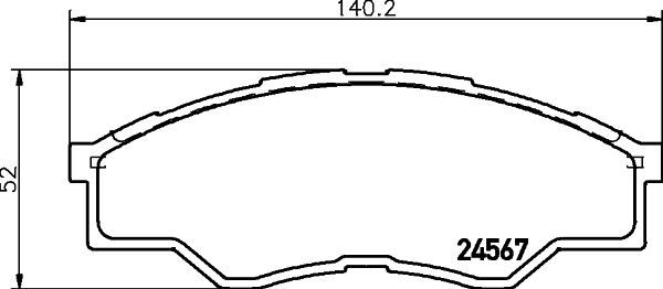 Stabdžių trinkelių rinkinys, diskinis stabdys MINTEX MDB2915