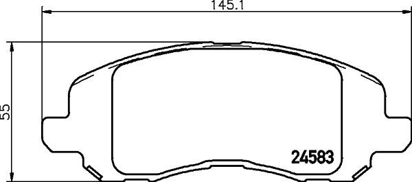 Stabdžių trinkelių rinkinys, diskinis stabdys MINTEX MDB2916