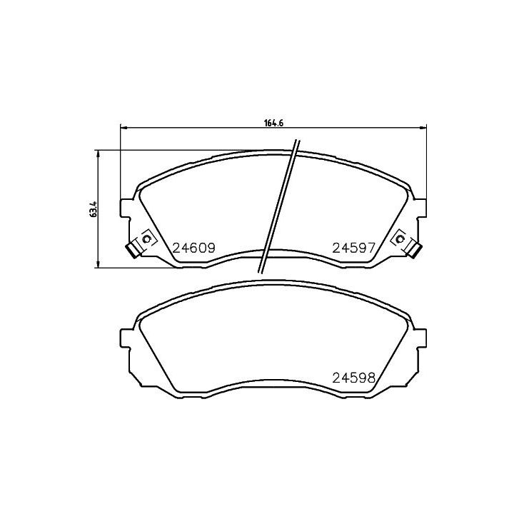 Stabdžių trinkelių rinkinys, diskinis stabdys MINTEX MDB2921
