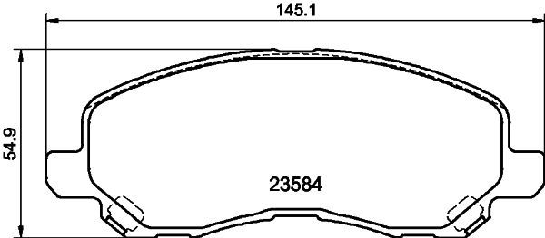 Stabdžių trinkelių rinkinys, diskinis stabdys MINTEX MDB2985