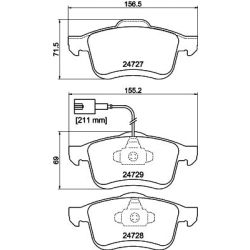 Stabdžių trinkelių rinkinys, diskinis stabdys MINTEX MDB3001
