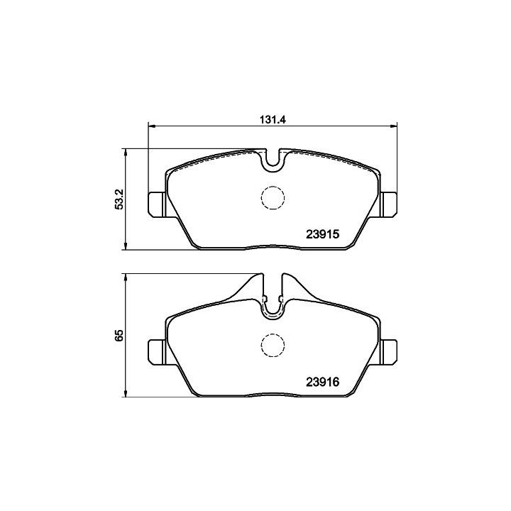 Stabdžių trinkelių rinkinys, diskinis stabdys MINTEX MDB3017