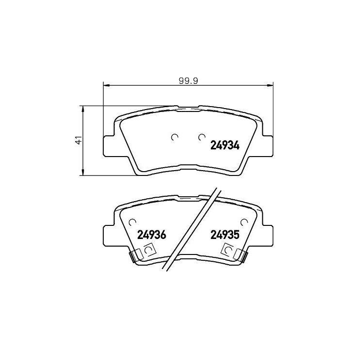 Stabdžių trinkelių rinkinys, diskinis stabdys MINTEX MDB3027