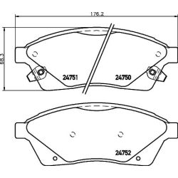 Stabdžių trinkelių rinkinys, diskinis stabdys MINTEX MDB3069