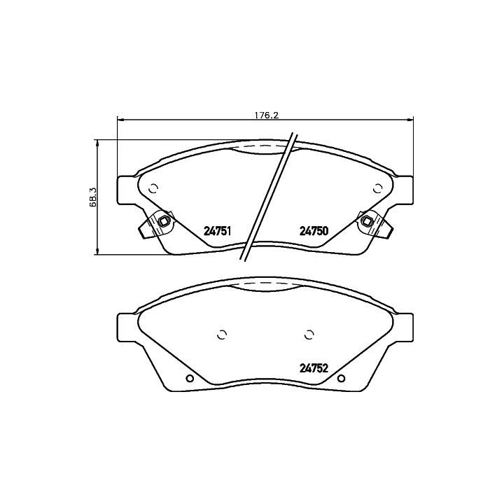 Stabdžių trinkelių rinkinys, diskinis stabdys MINTEX MDB3069