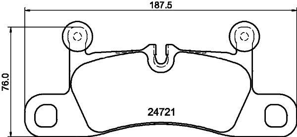 Stabdžių trinkelių rinkinys, diskinis stabdys MINTEX MDB3076